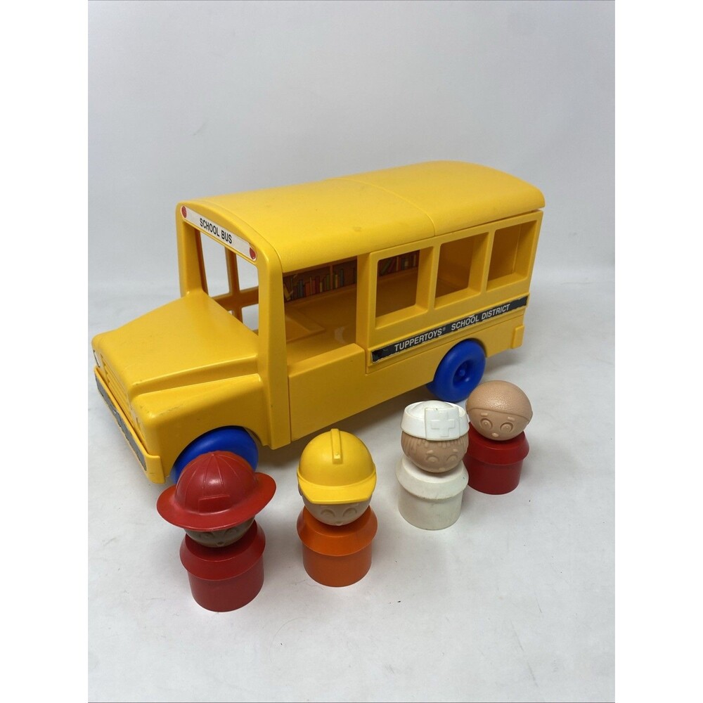 Vintage Tuppertoys School Bus/Classroom 1987 Bus Complete Missing Students